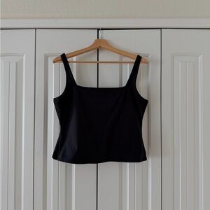 SKIMS Square Neck Compression Tank- Black